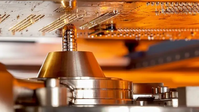 Close up of selective solder ERSA iron on a PCB board.