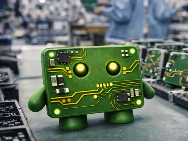 Mascot in the factory